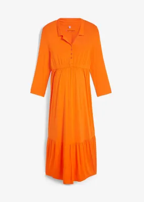 Vestido premamá naranja oscuro