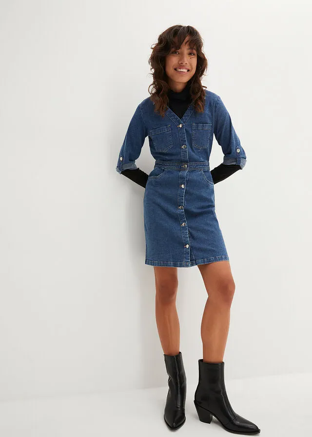 Vestido vaquero Denim desgastado