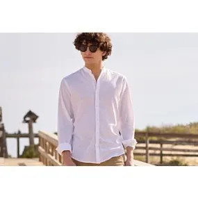  White Chambray cotton linen shirt - ELIBERT