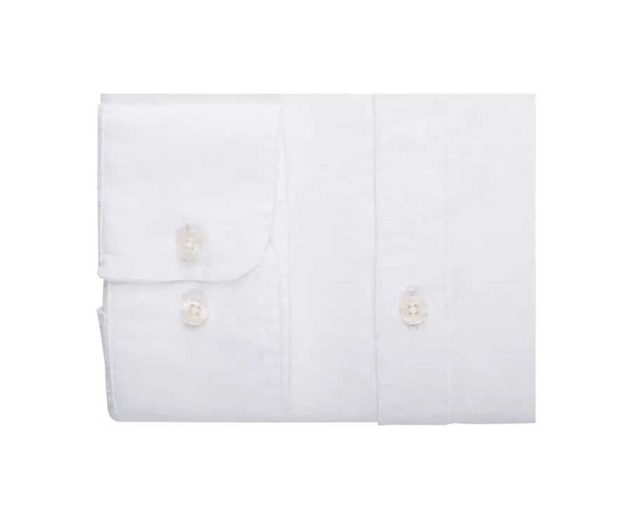  White Chambray cotton linen shirt - ELIBERT