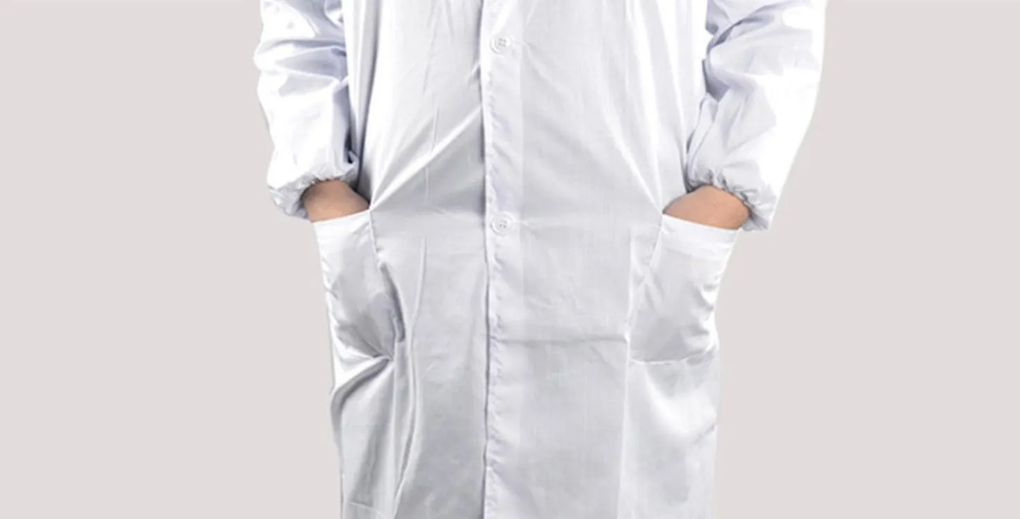 Women Or Men White Medical Coat Clothing Medical Services Uniform Nurse Clothing Long-sleeve Polyester Protect Lab Coats Cloth