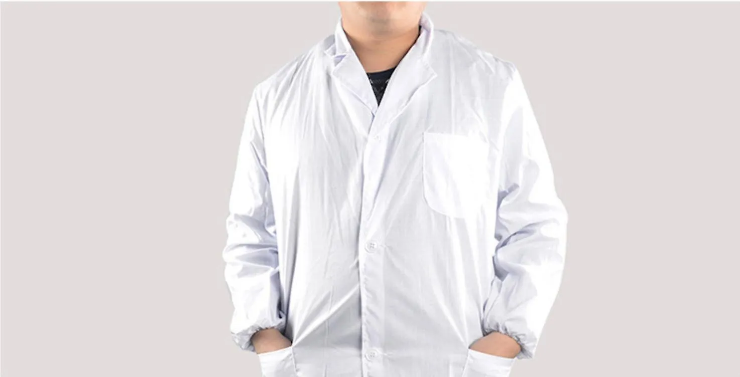 Women Or Men White Medical Coat Clothing Medical Services Uniform Nurse Clothing Long-sleeve Polyester Protect Lab Coats Cloth