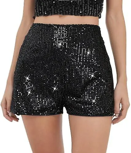 Women's Sequin Sparkle Elastic High Waist A Line Party Concert Shorts Gift for family/friend free delivery