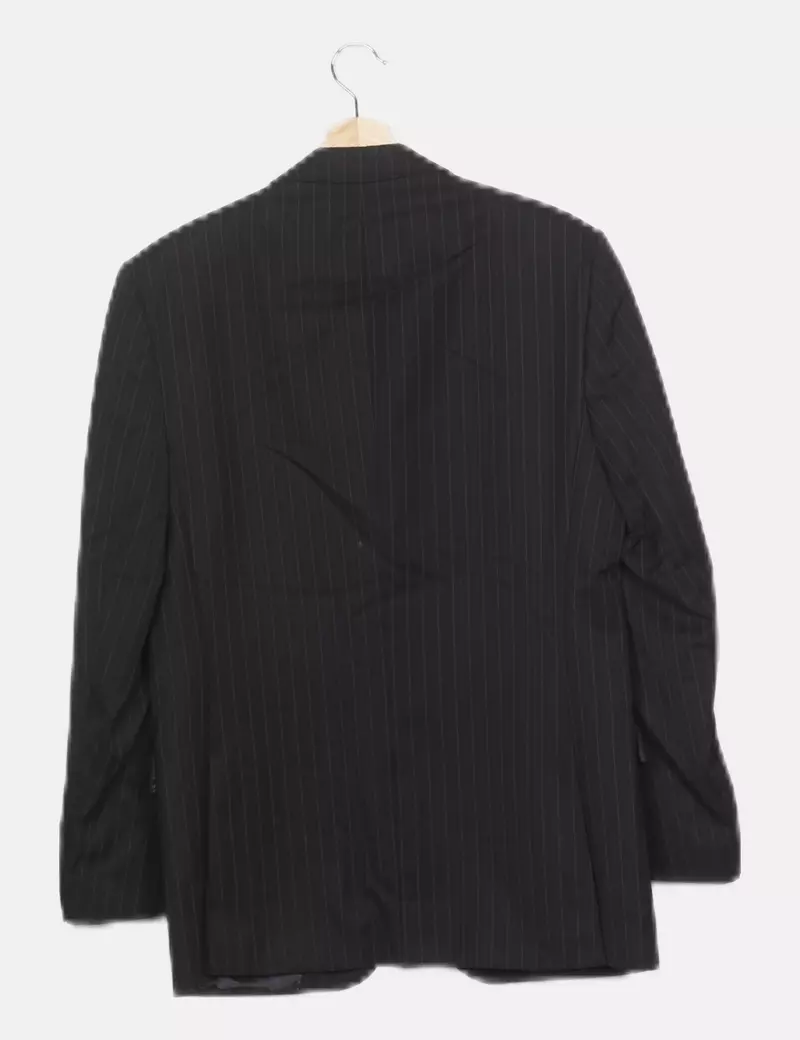 Zara Blazer negra raya diplomática