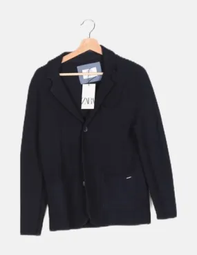 Zara Blazer punto azul marino