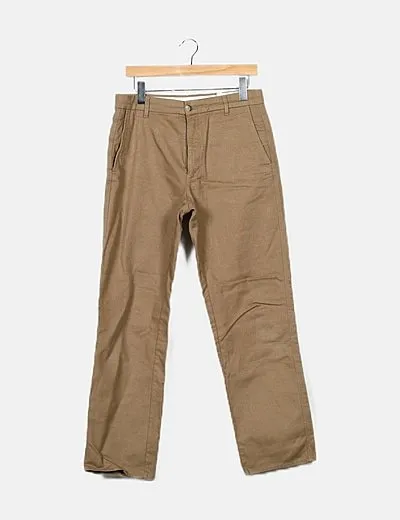 Zara Pantalón recto khaki