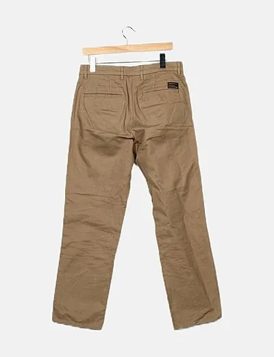 Zara Pantalón recto khaki