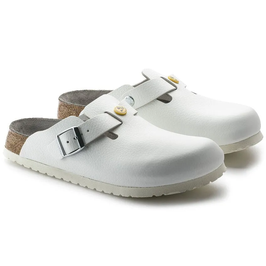 Zueco Birkenstock Boston ESD NL White - Horma estrecha